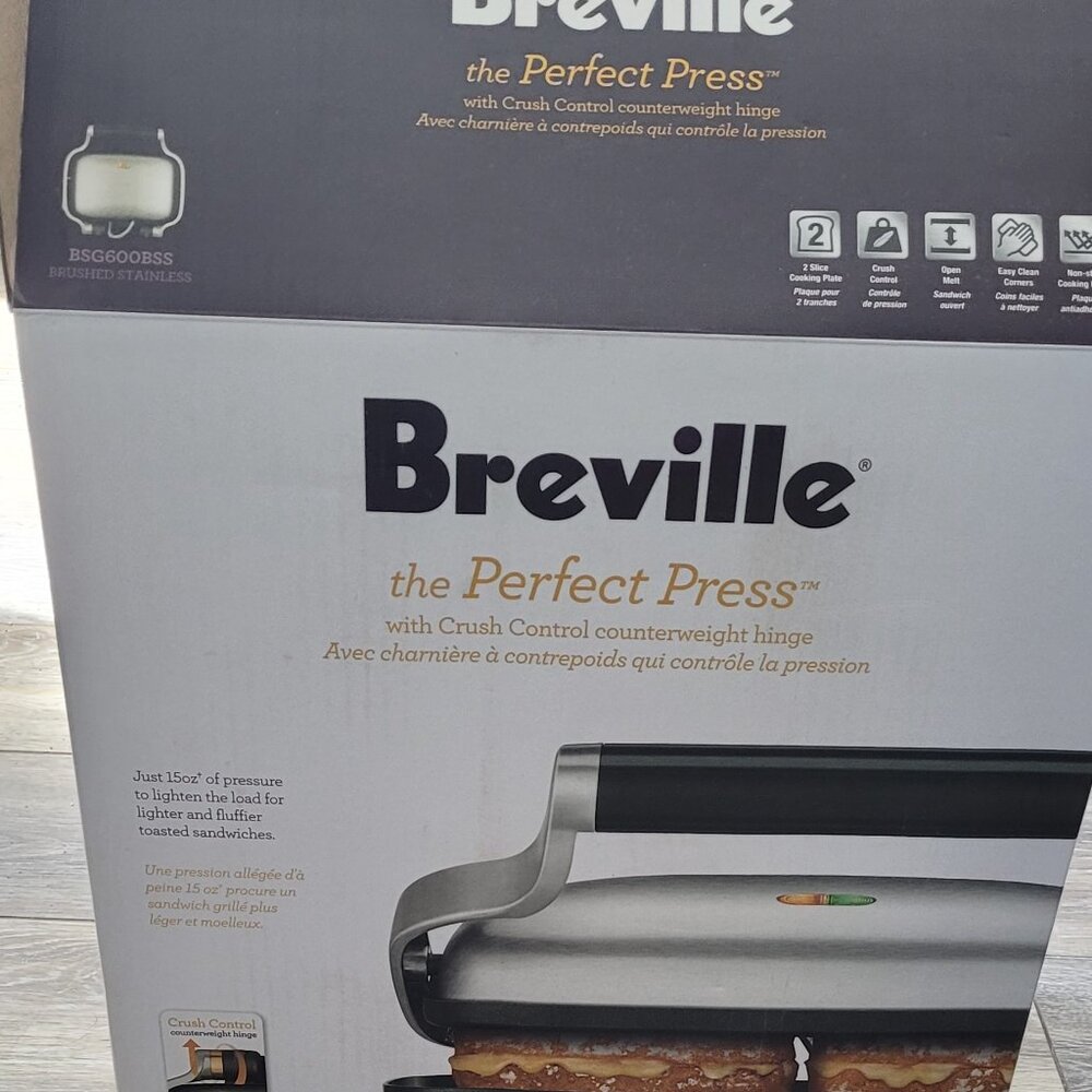 Breville Panini Press, Brushed Stainless Steel